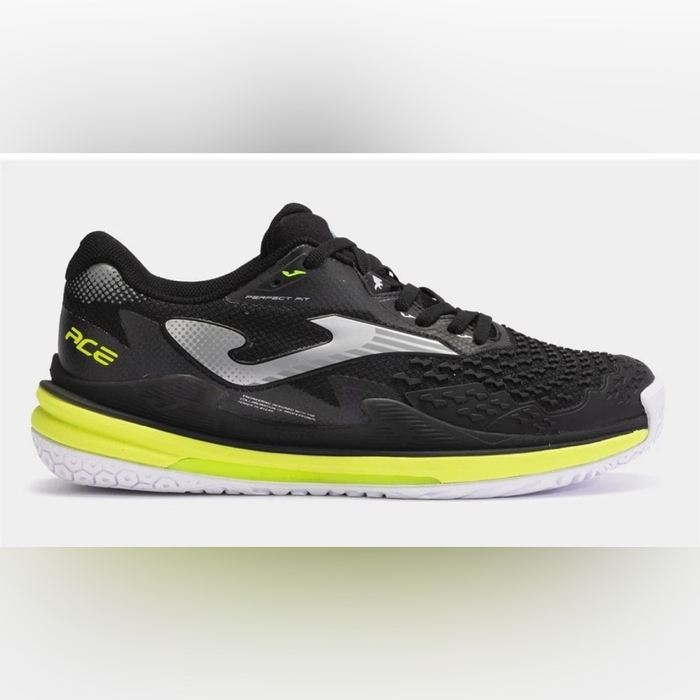 Ace Black and Neon Yellow Tennis Shoes 10.5